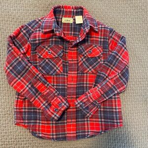 L.L.Bean Boys Plaid Flannel Shirt